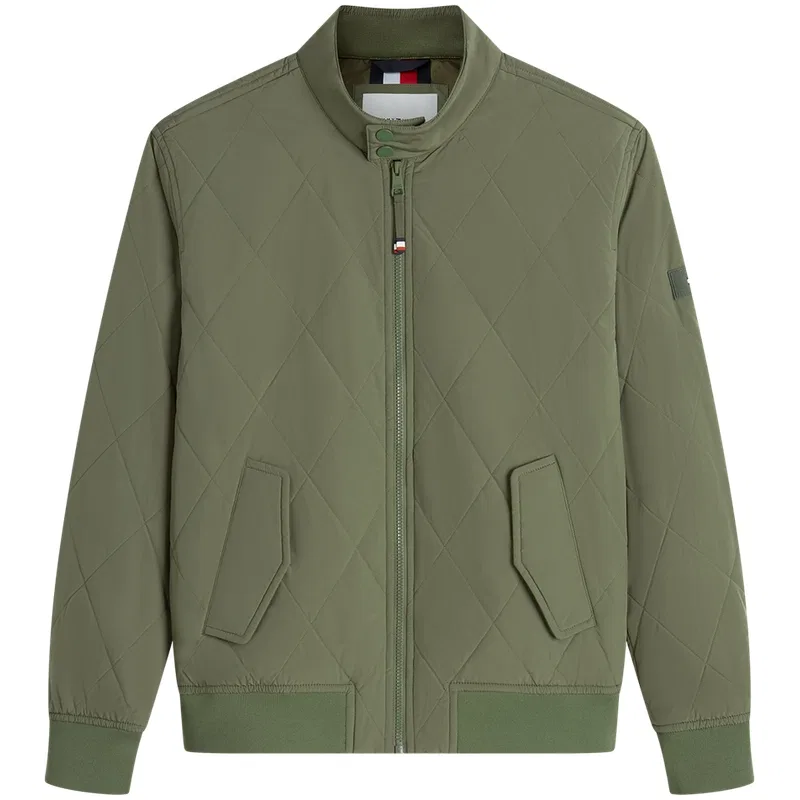 Мужской пуховик с воротником-стойкой Army Green PLI Tommy Hilfiger