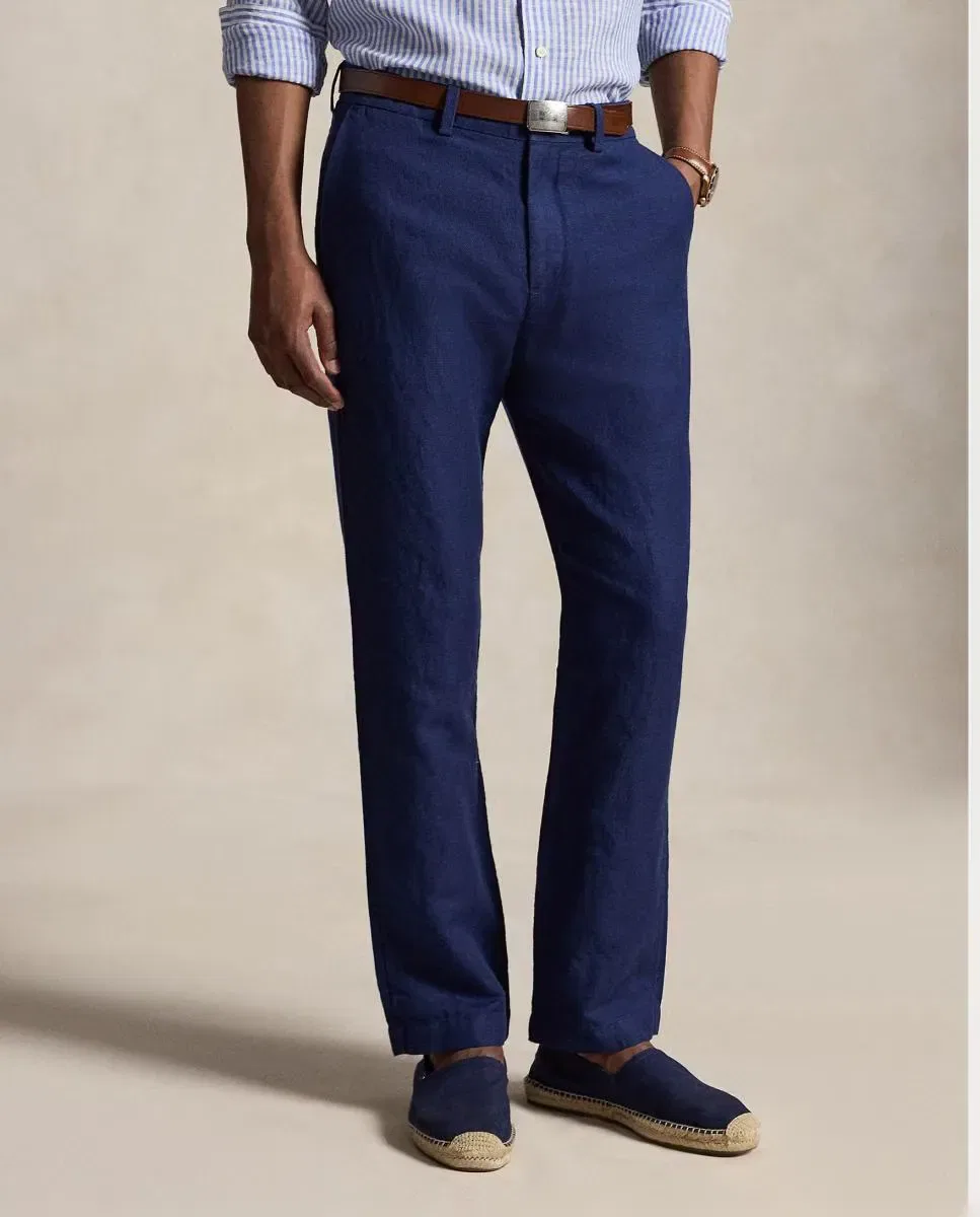 Мужские брюки чинос из льна и хлопка Polo Ralph Lauren, Azul Marino — фото 2