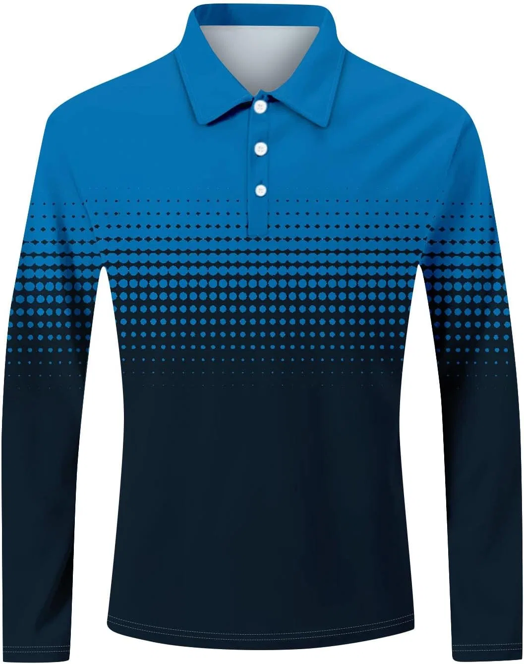 Мужская длинная футболка поло с влагоотводящей тканью, 4-royal Blue — фото 3