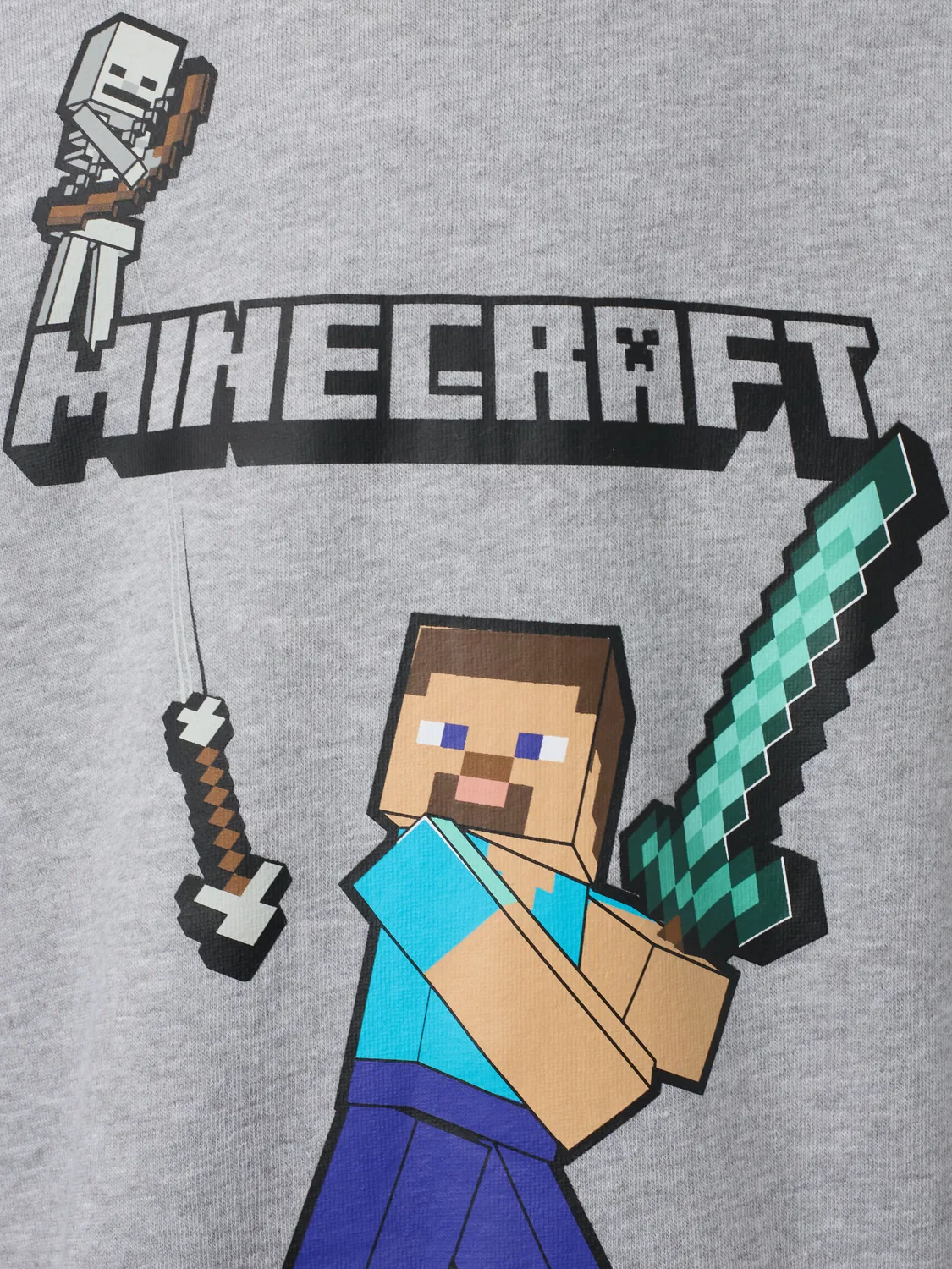 Детский свитшот Minecraft, серый — фото 3