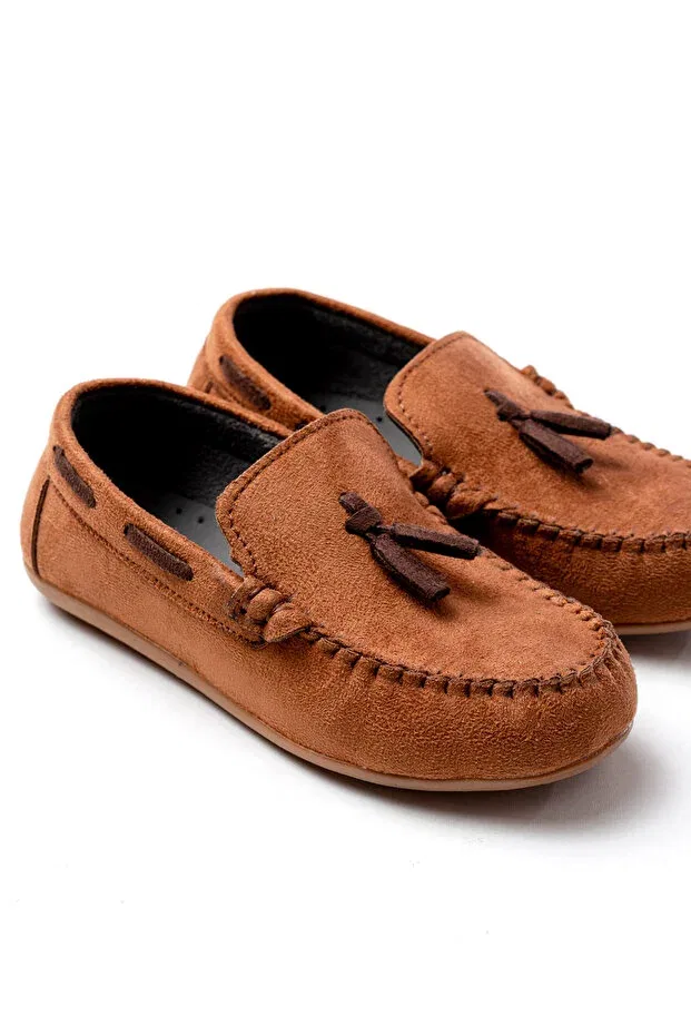 Детские лоферы для девочек из искусственной кожи P Papuccum Ortopedi Çocuk Ayakkabıları, Brown