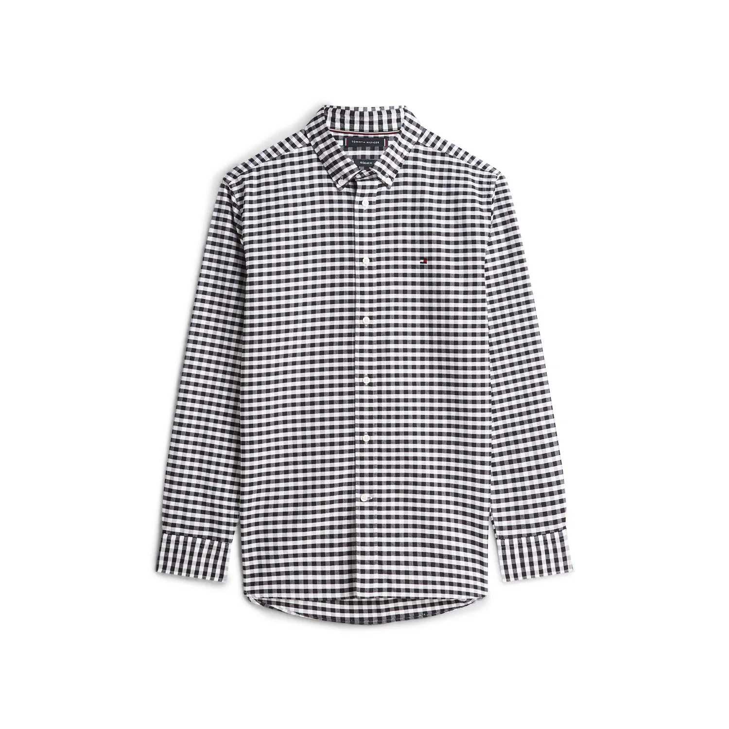 Мужская рубашка с длинным рукавом Regular fit Tommy Hilfiger, Black/Check — фото 4