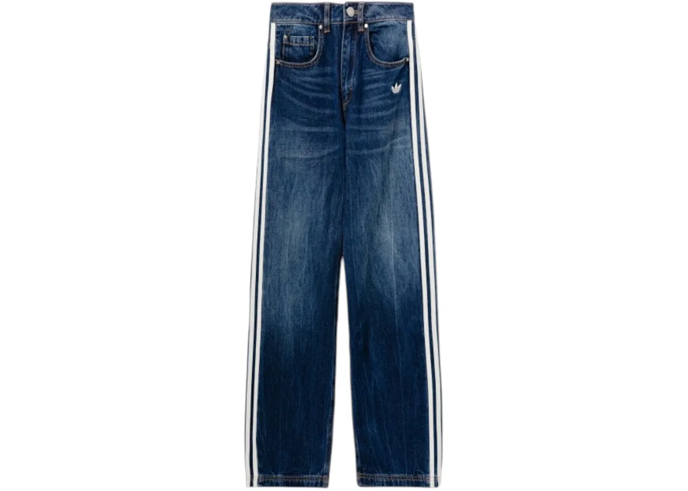 Женские джинсы с винтажным дизайном Jeans (Asia Sizing) Adidas, Indigo Denim