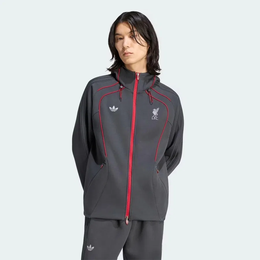 Свитшот мужской с капюшоном Lfc Spacer Teamgesit 26 adidas, Серый