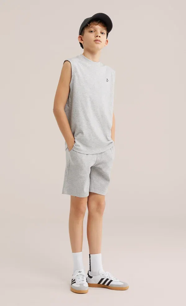 Брюки хлопковые Tracksuit bottoms We Fashion, Light Grey, светло-серый