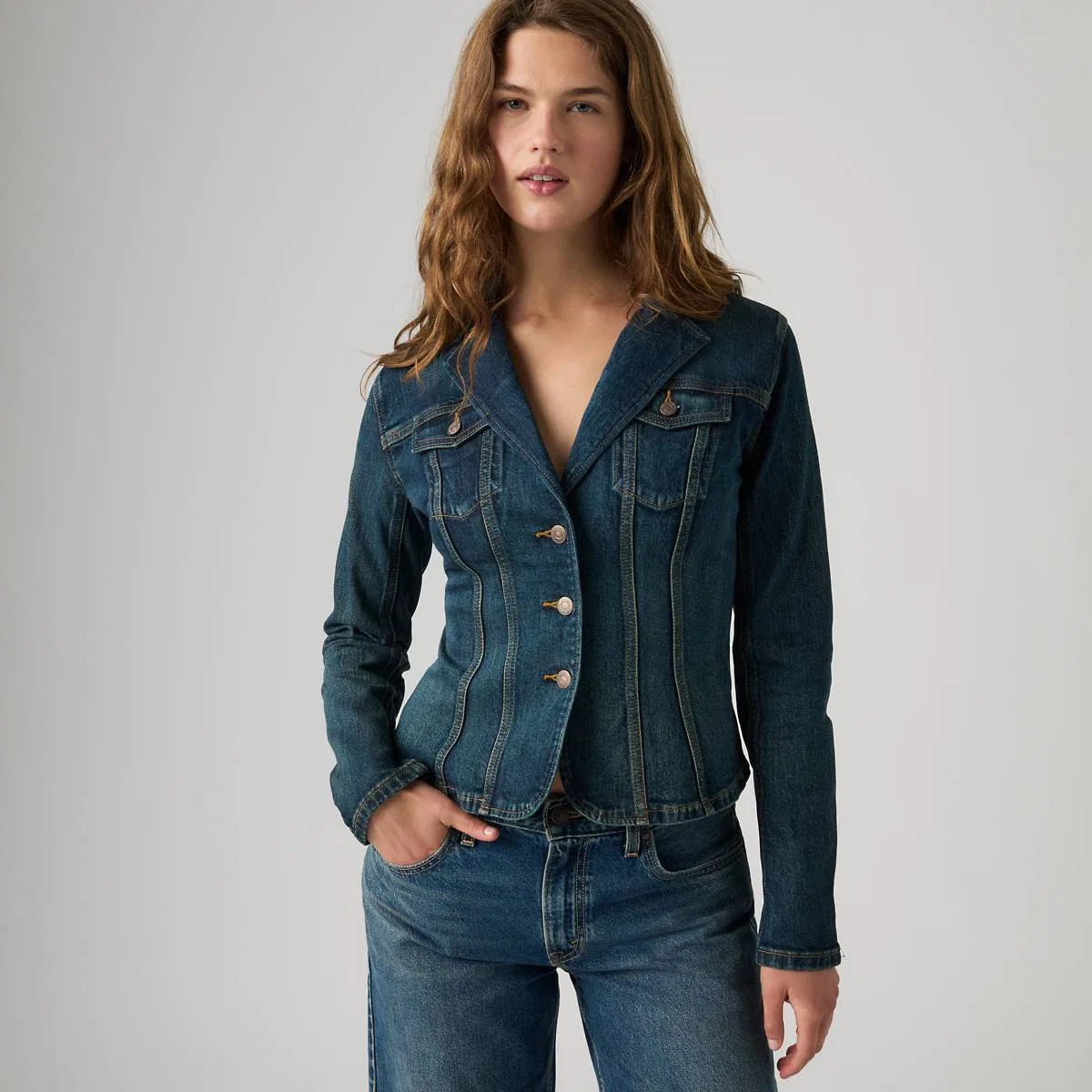 Блейзер типа III Levi's, Left Click Trucker - Dark Wash