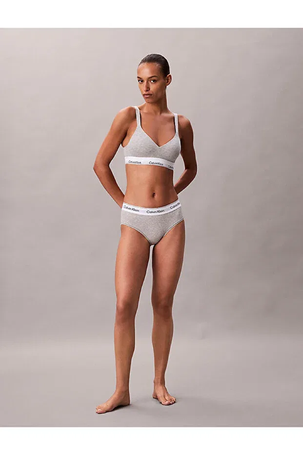 Женский бюстгальтер-бралетт с принтом Calvin Klein, Gray — фото 2
