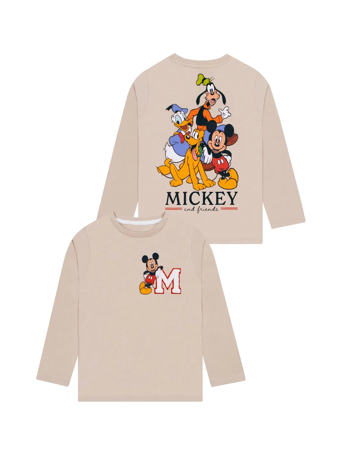 Футболка с длинным рукавом Mickey Mouse Character, натуральный