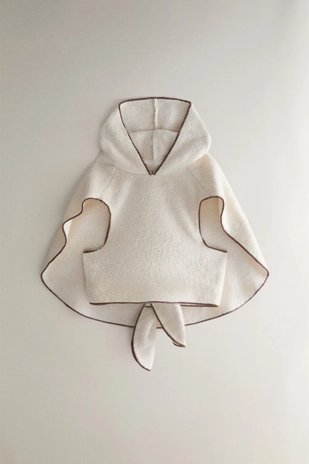 Хлопковый халат с домашними животными ZARA, Ecru