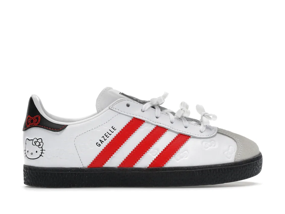 Детские кроссовки Lifestyle с принтом Hello Kitty Adidas Gazelle, White/Red