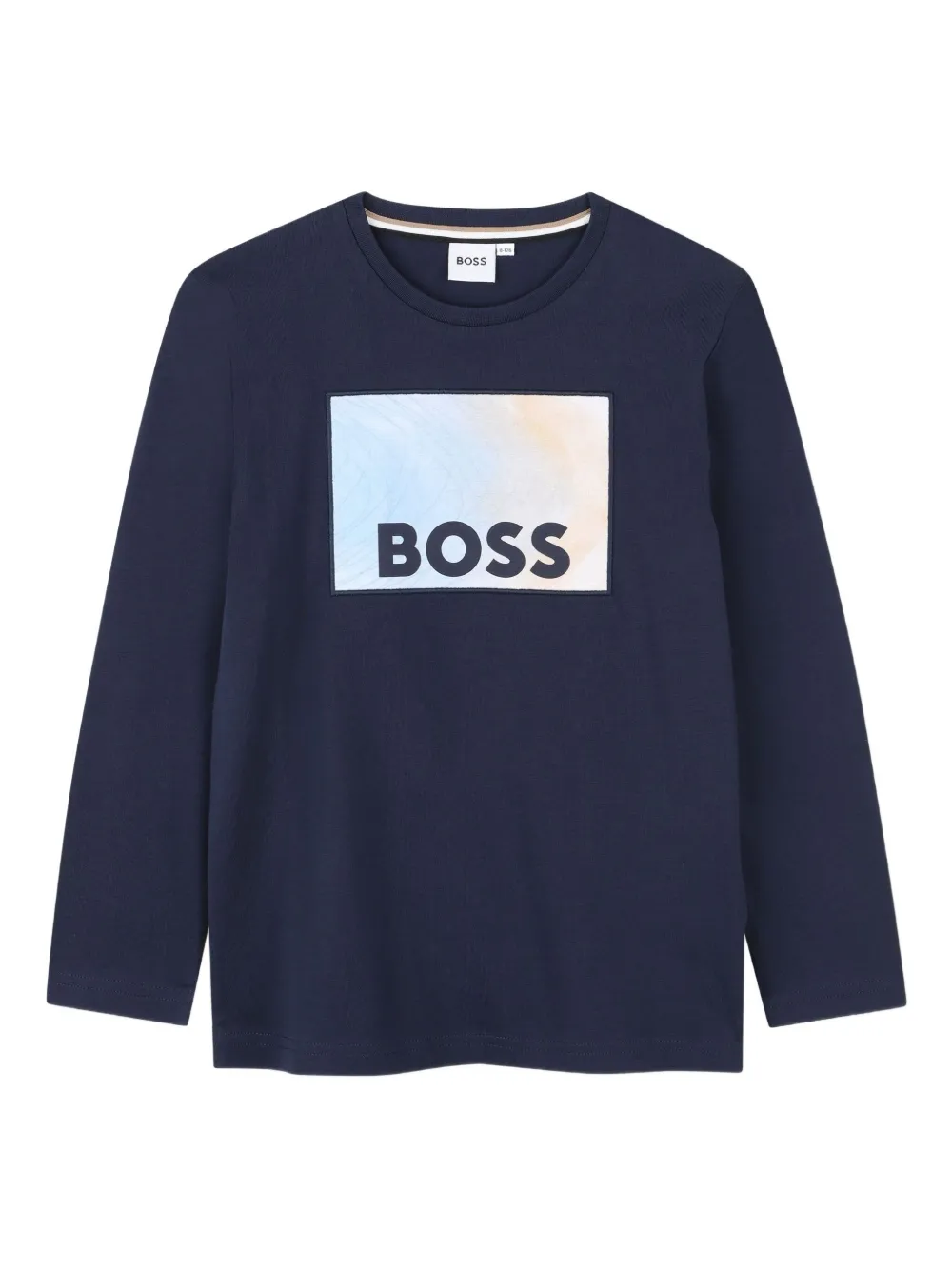 

Лонгслив с логотипом BOSS Kidswear, синий