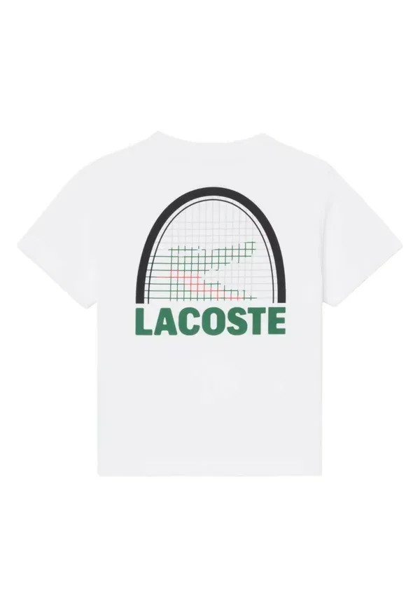 Футболка с принтом Mdvdev racket tee col w8l - print t-shirt Lacoste, белый — фото 4