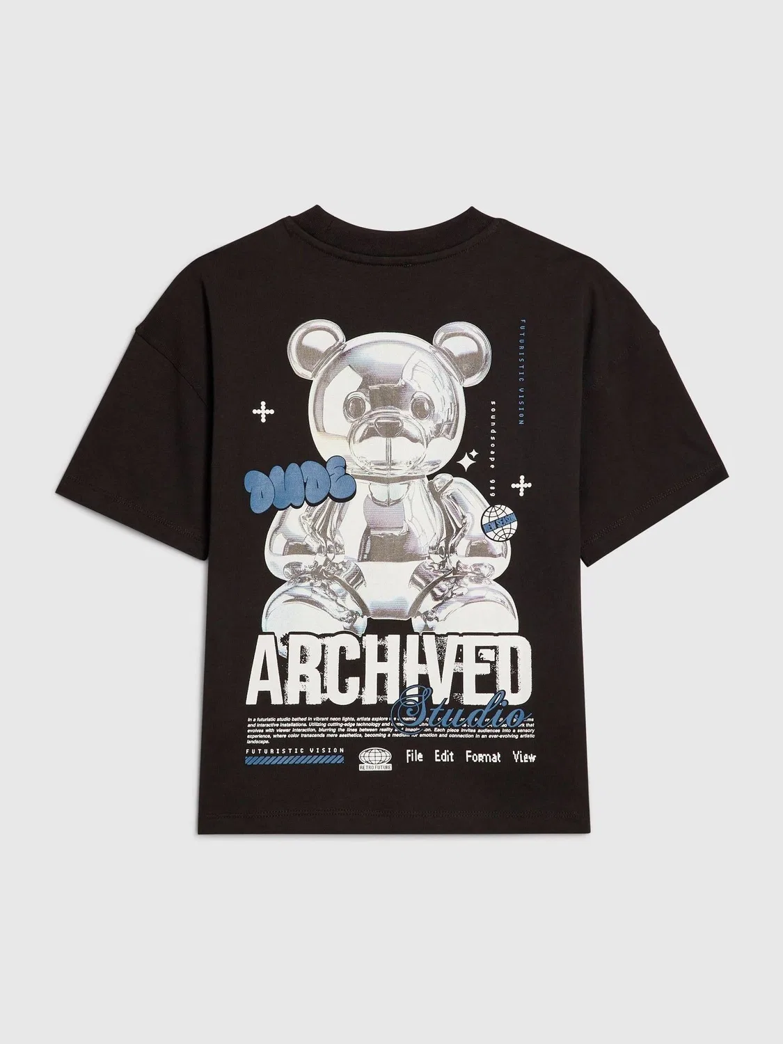 Футболка с принтом Chrome Bear River Island, черный