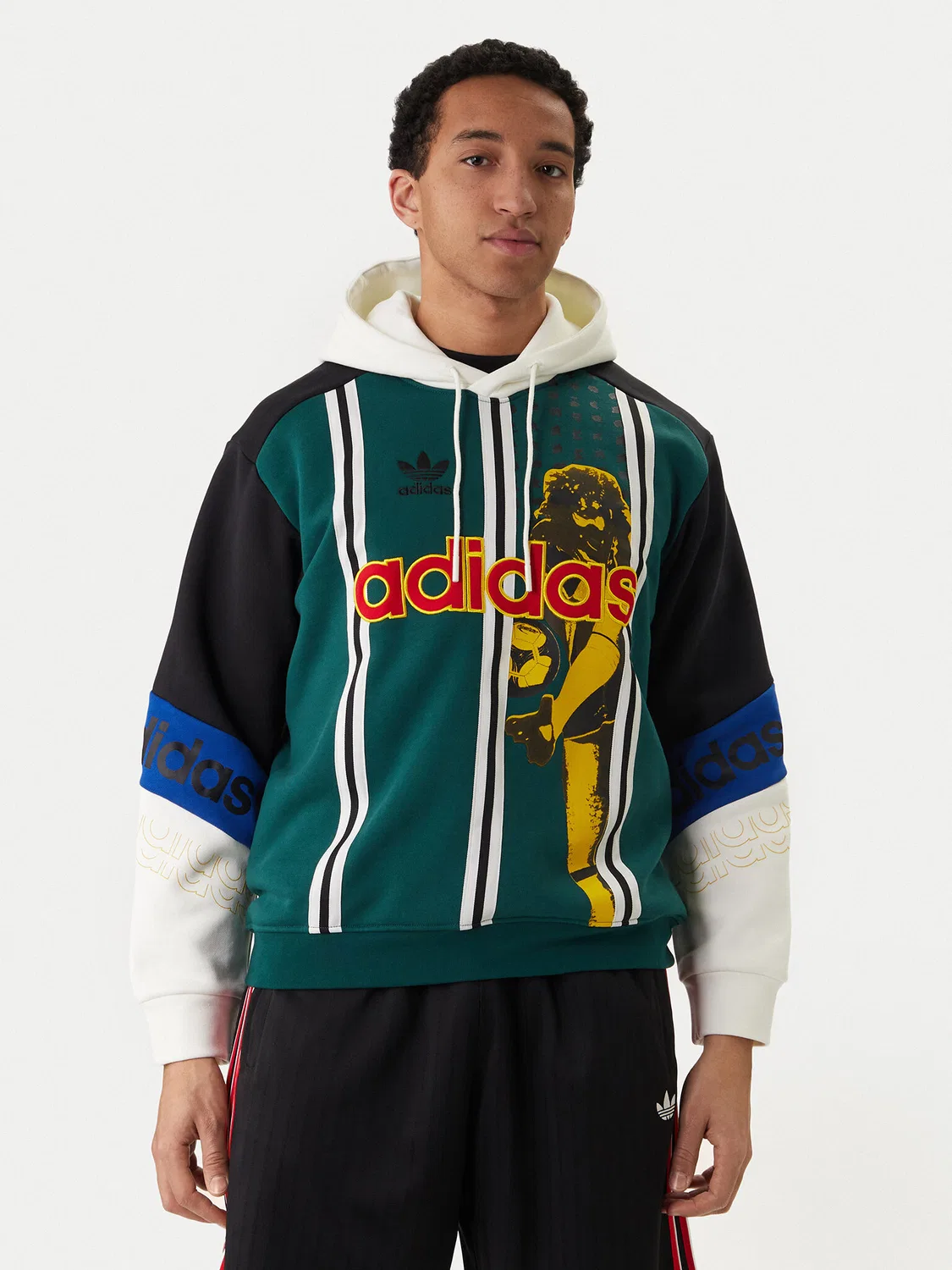 Мужской свитшот свободного кроя Archive Football Graphic Adidas, зеленый