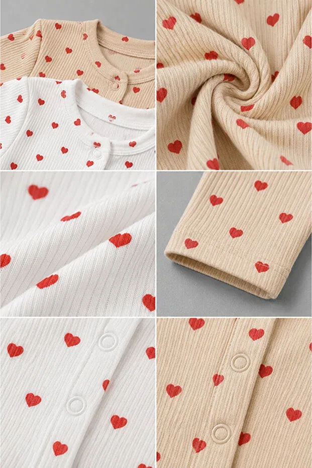 Детский комбинезон для девочек с принтом Basics My Babies Label, Ecru — фото 3