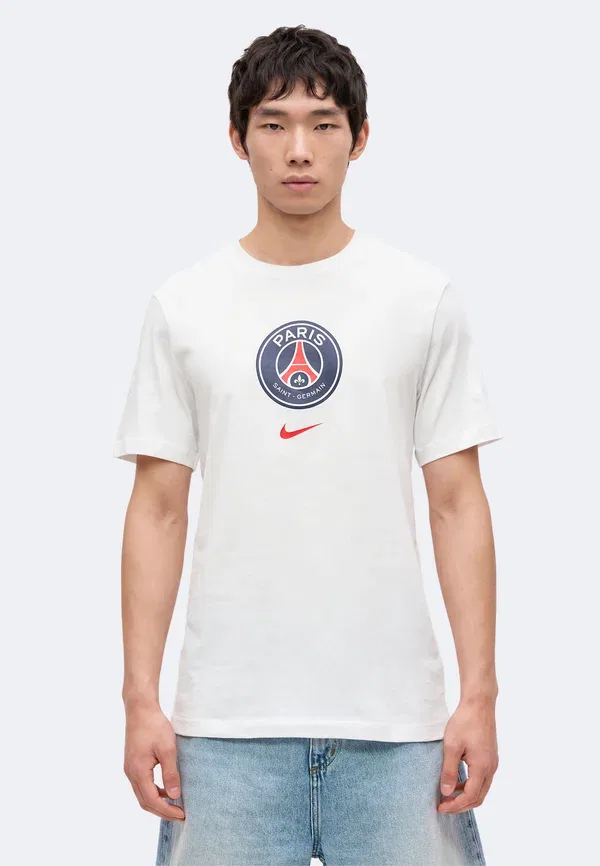 Футболка с принтом Paris Saint-germain Crest Tee, Nike Performance, белый