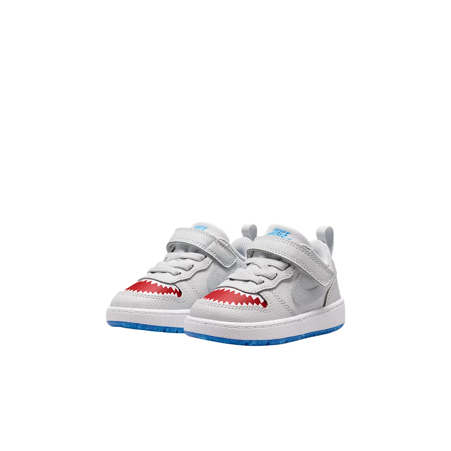 Кроссовки для малышей Court Burrow от Nike, Pure Platinum/University Red/Royal Blue/Wolf Gray — фото 3