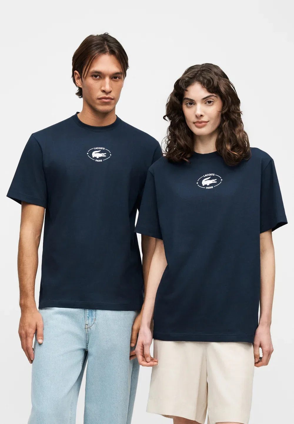 Футболка унисекс - базовая модель Lacoste, Navy Blue — фото 3