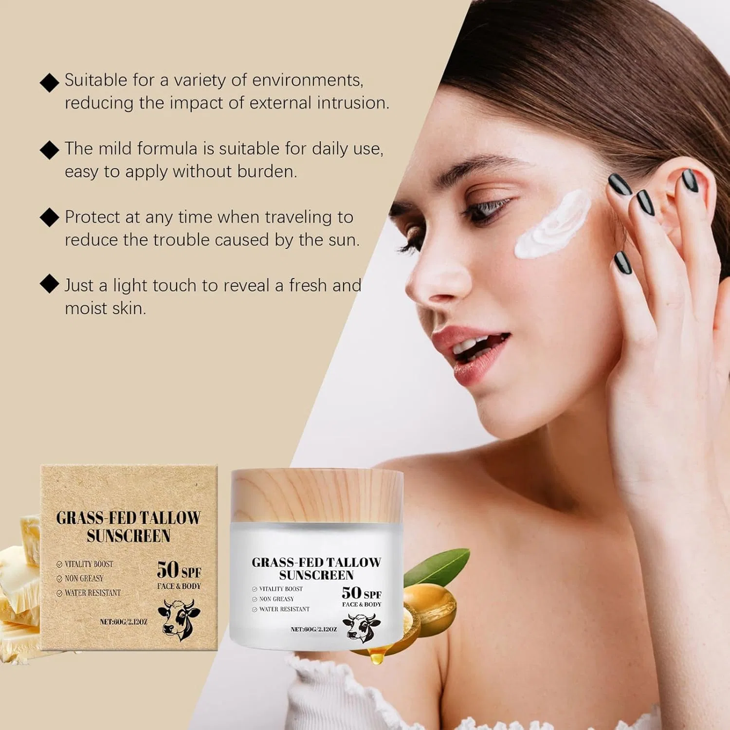 Солнцезащитный бальзам для лица и тела SPF 50, 60 мл Generisch — фото 3