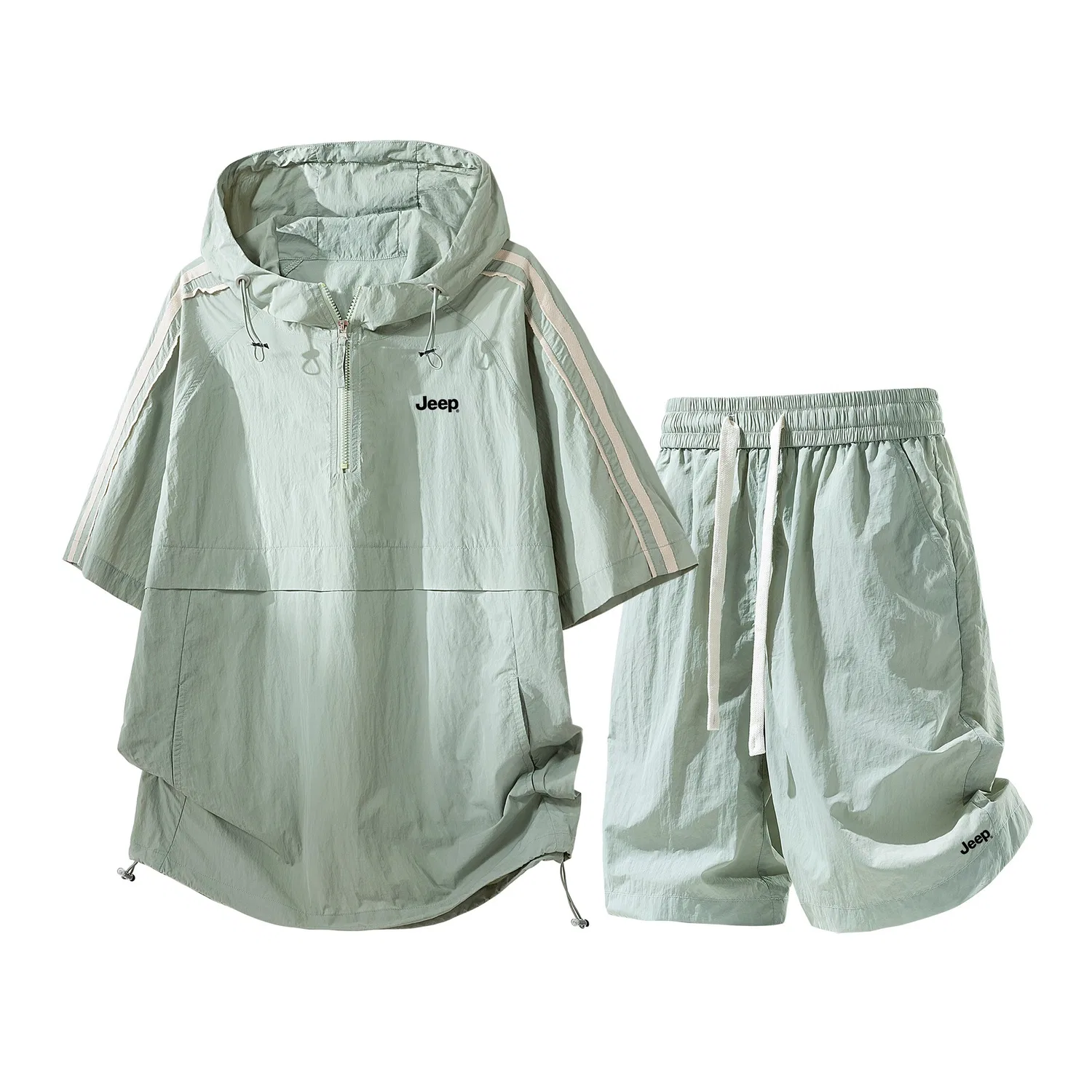 Детский комплект из худи и брюк с капюшоном Jeep, Pea Green