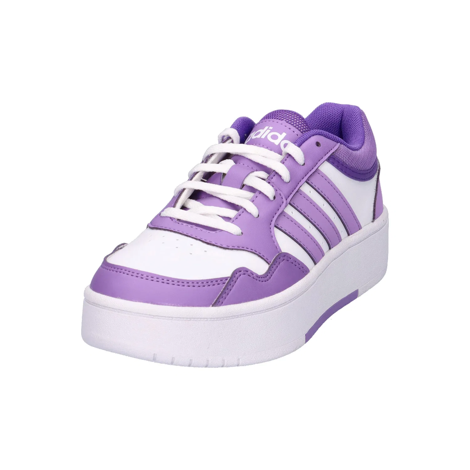 Детские кроссовки с платформой HOOPS 3.0 BOLD J Adidas, Weiss / Konigliches Lila — фото 4