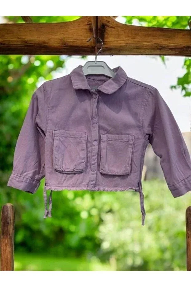 Детский жакет для девочек хлопковый Zekids, Lila