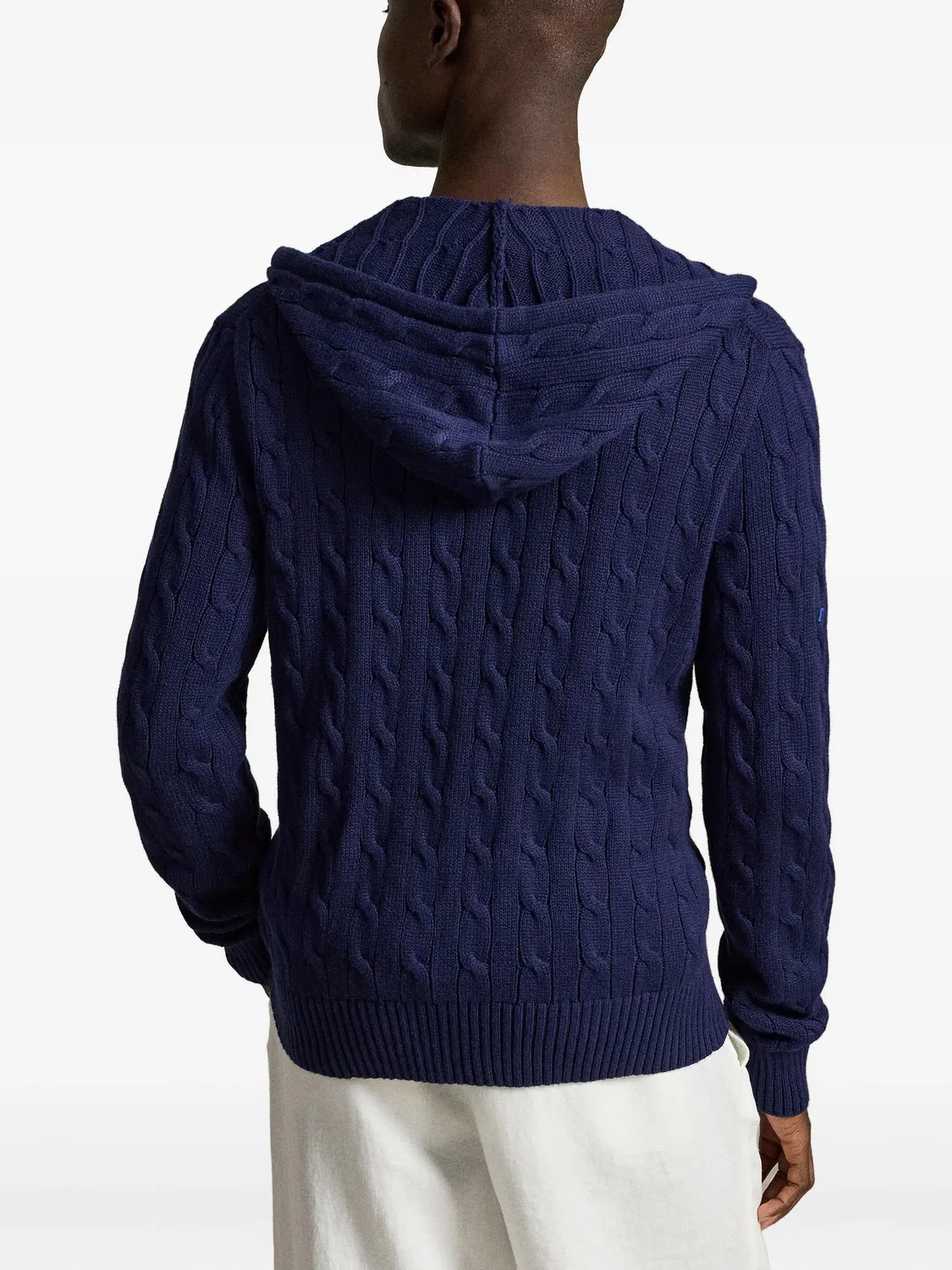 Polo Ralph Lauren Кардиган вязаный с капюшоном, синий — фото 4