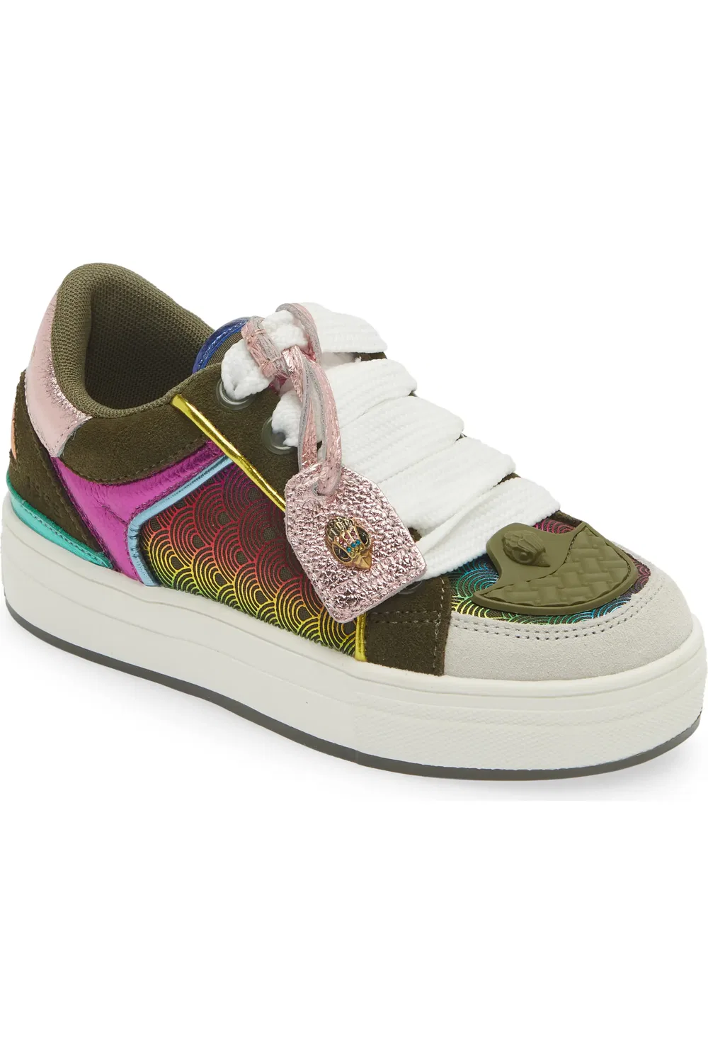 Кроссовки детские низкопрофильные Mini Southbank Kurt Geiger London, Green Combo