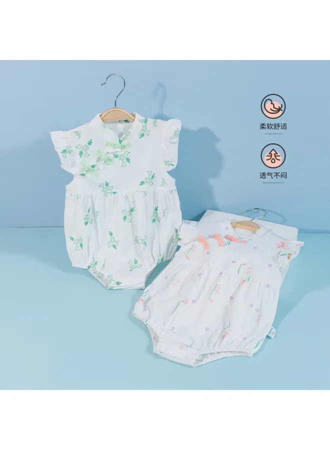 Боди-комбинезон с воротником-стойкой, модель Cheongsam, Bornbay, зеленый — фото 3