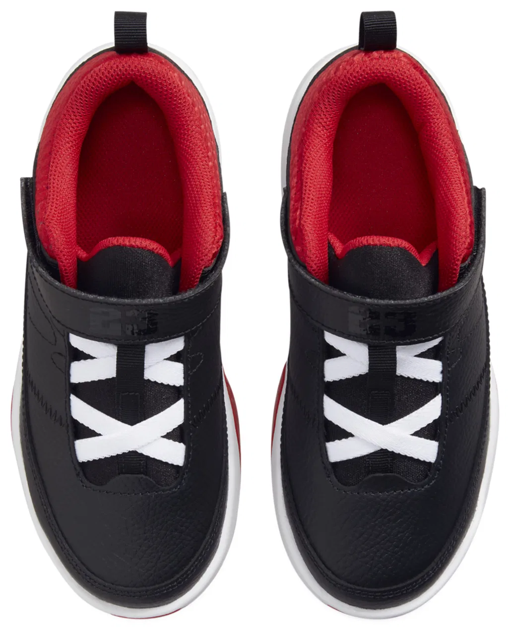 Детские кроссовки для мальчиков с мягкой гибкой подошвой Jordan Max Aura 3, Black/White/University Red — фото 4