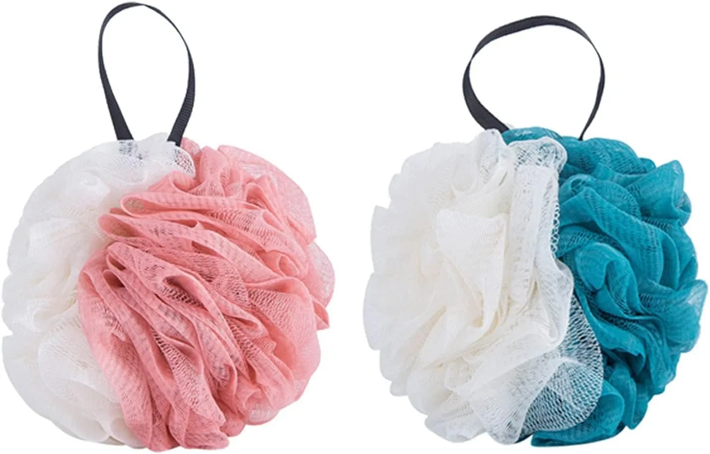 Люфа для душа AKAZI, 2 шт., Pink and Blue