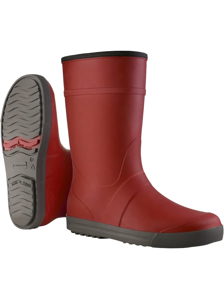 Резиновые сапоги DUNLOP 'Gummistiefel Amsterdammer in dunkelrot' красного цвета — фото 2
