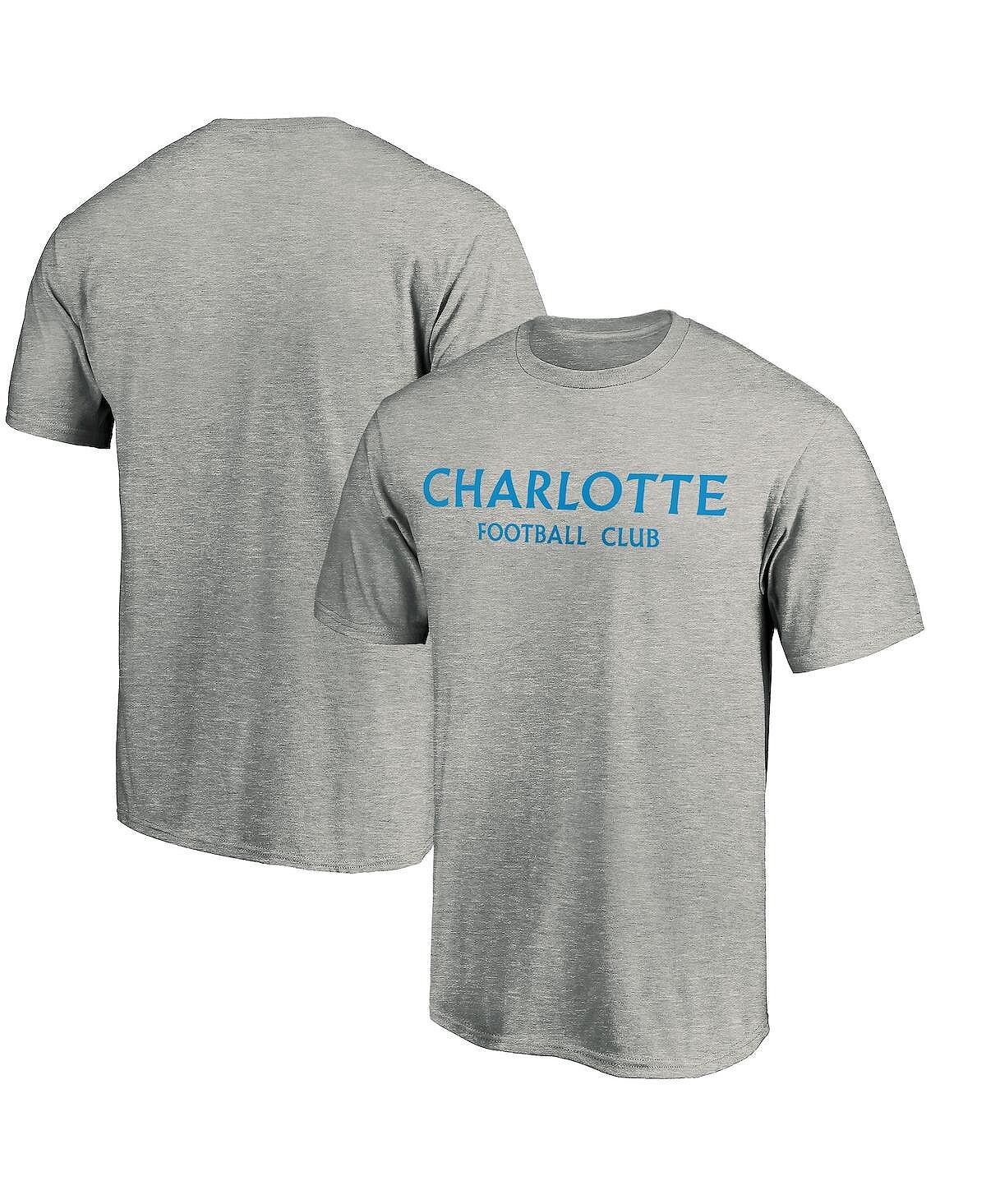 

Мужская футболка с фирменной надписью heather grey charlotte fc Fanatics, мульти