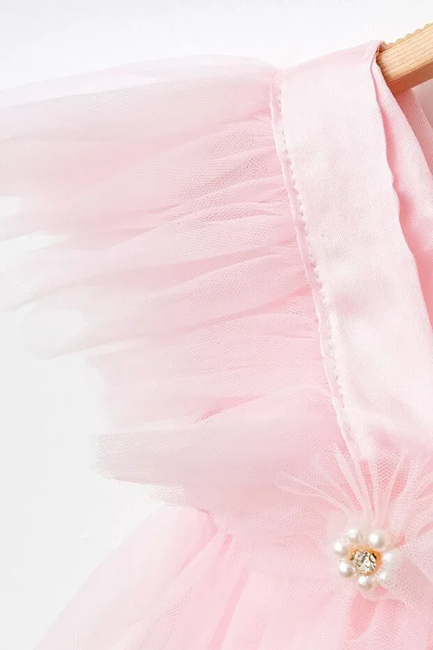 Детское платье для девочек хлопковое Petite Ponpon Baby, Pink — фото 4
