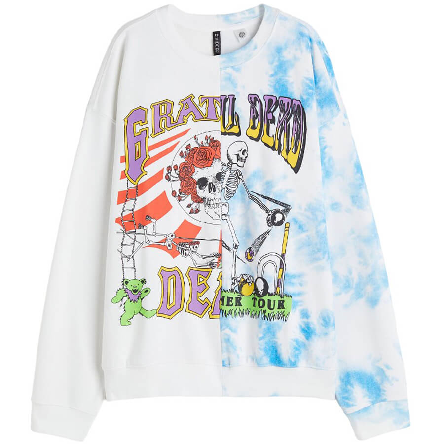 Свитшот H&M Grateful Dead, белый - фото