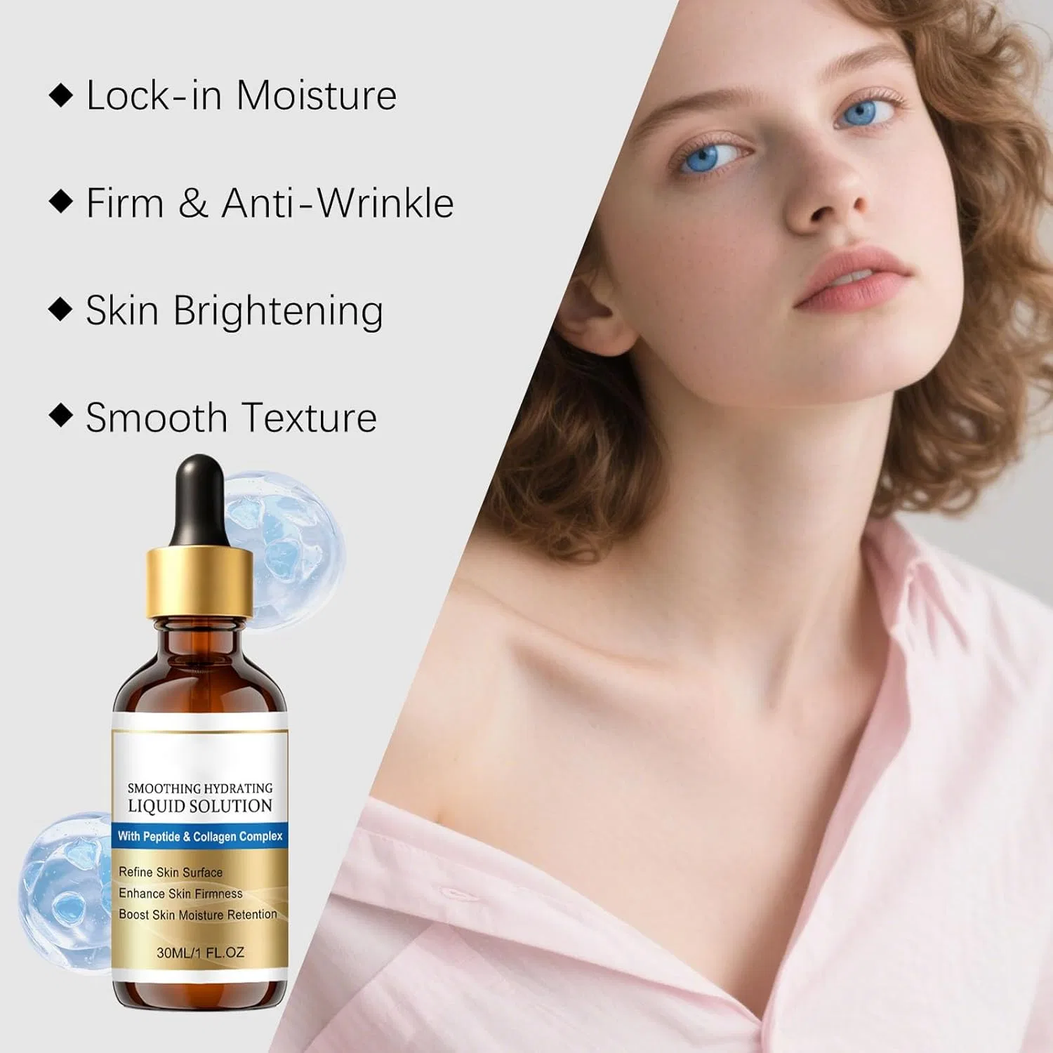 Лифтинг-сыворотка для лица Anti-Aging с пептидами и коллагеном, vokkrv, 30 мл — фото 2