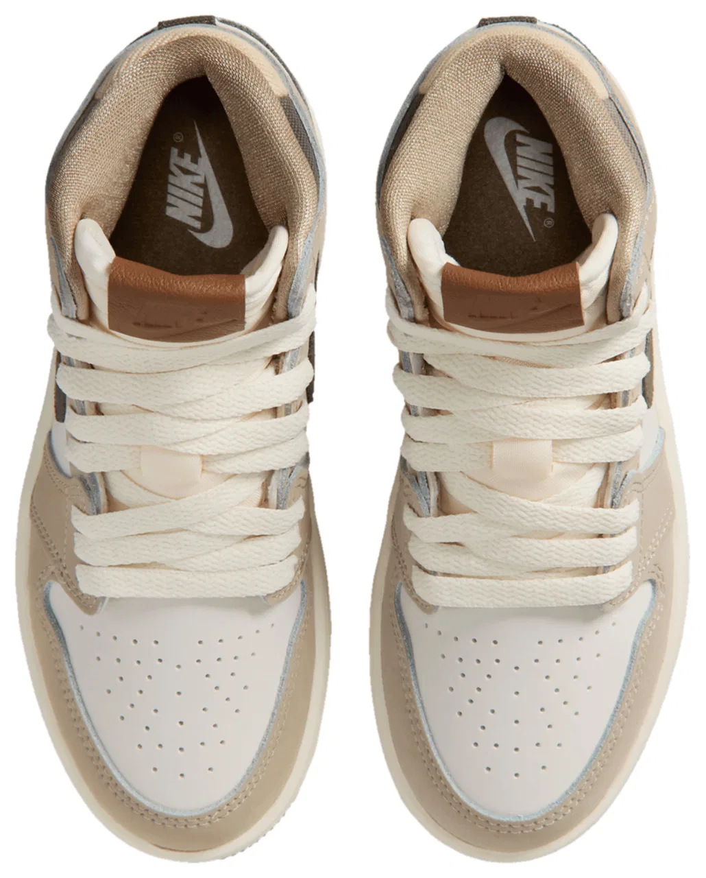 Баскетбольные кроссовки для девочек Retro 1 High OG Jordan, цвет Tan/White — фото 4
