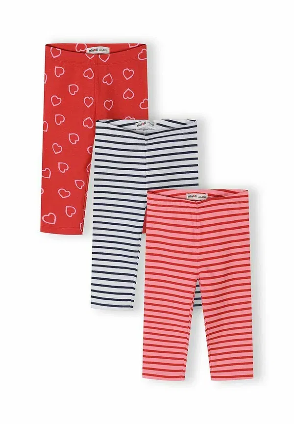 Брюки с принтом 3 pack fruit print Leggings Minoti, Red/Pink/White, белый/красный/розовый