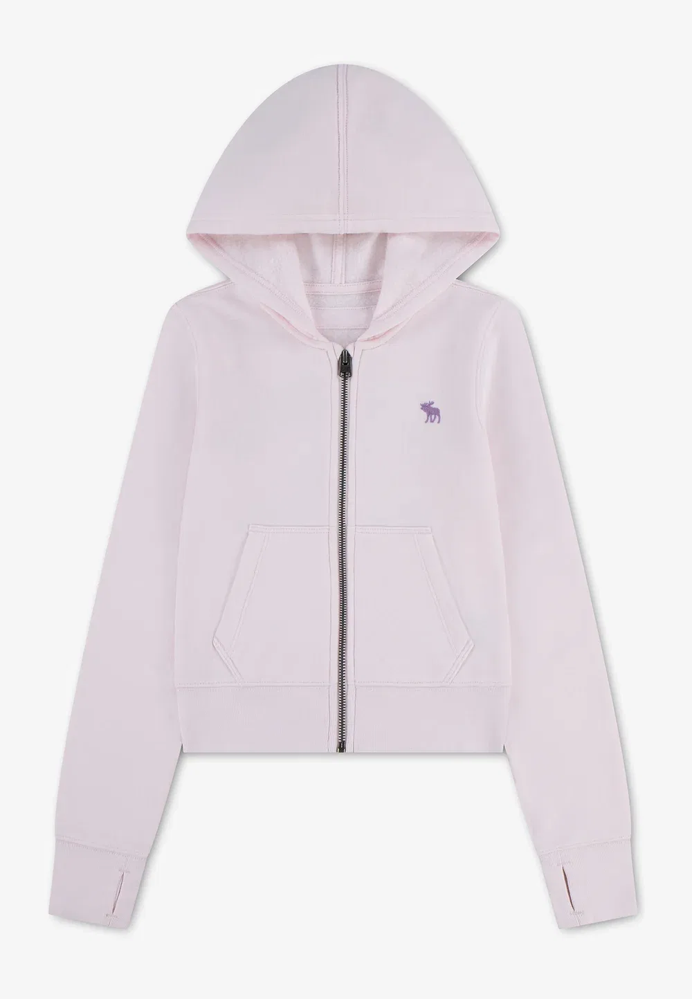 Свитер с графическим принтом на молнии Abercrombie & Fitch, Pink Marshmallow