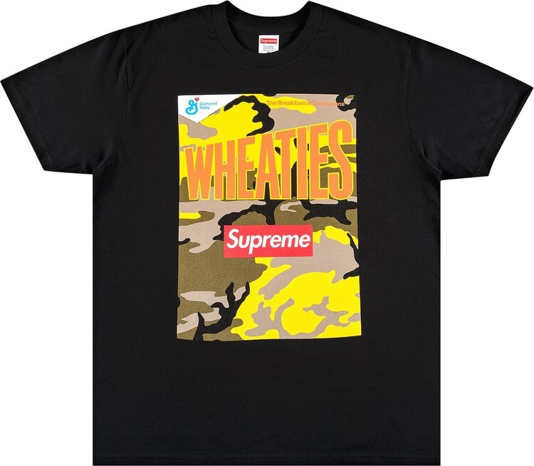 

Футболка Supreme x Wheaties Tee 'Black', черный