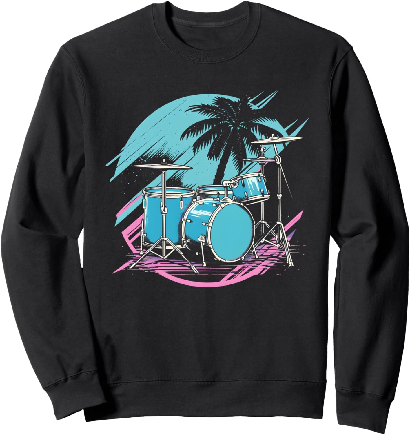 

Толстовка в стиле 90-х с изображением ударной установки Funny Drummer Graphic T-Shirt And Giveaway, черный