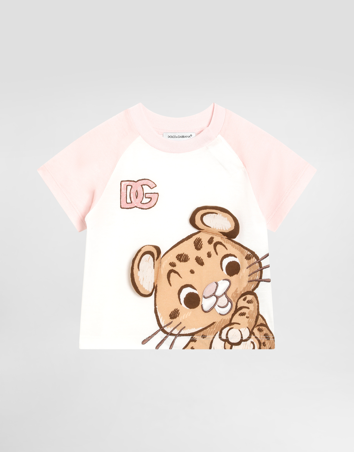 

Футболка из джерси с леопардовым принтом Dolce&Gabbana, мультиколор