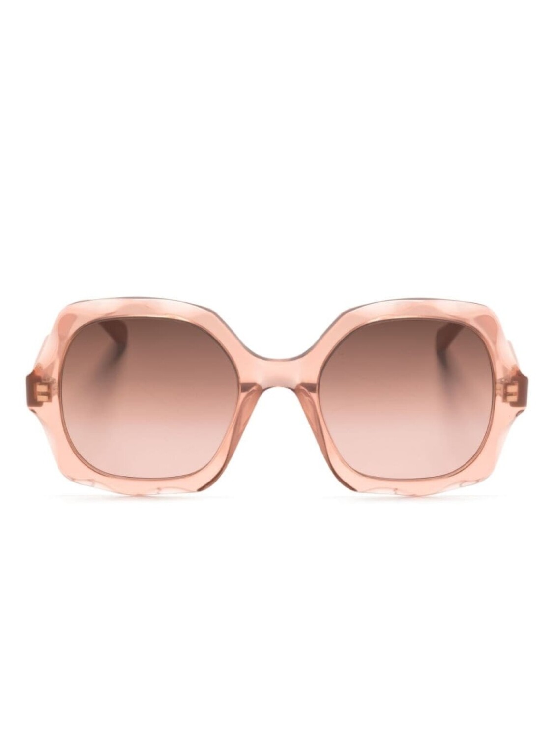 

Chloé Eyewear солнцезащитные очки Scallop в круглой оправе, розовый