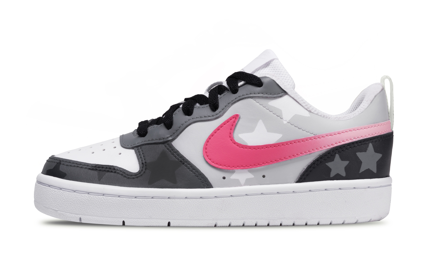 

Nike Кроссовки для скейтбординга Court Borough Pink Star Cool Shadow, устойчивые к истиранию и скольжению, низкие, детские, Gray