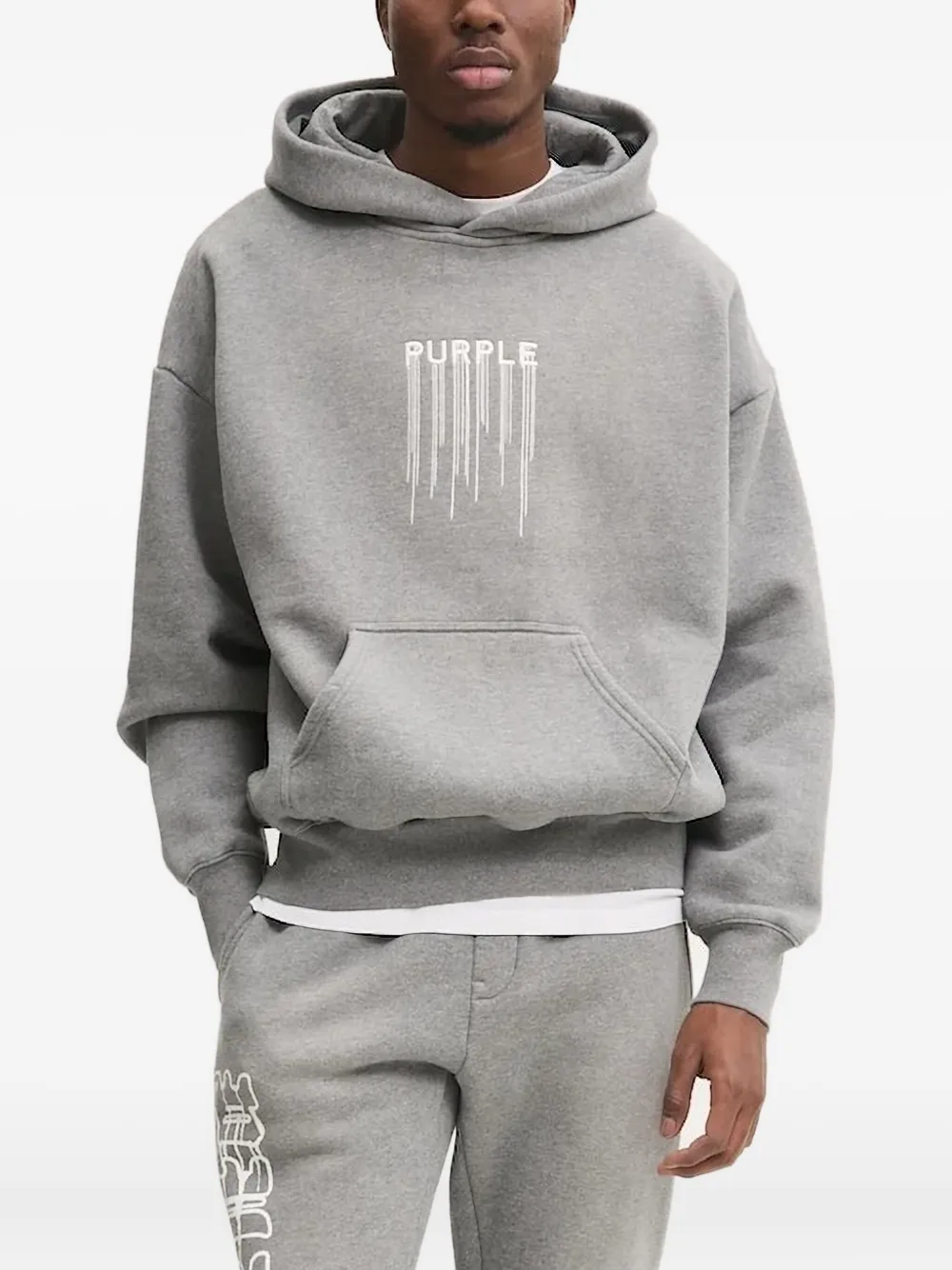 

Толстовка с эффектом капель Purple Brand, серый
