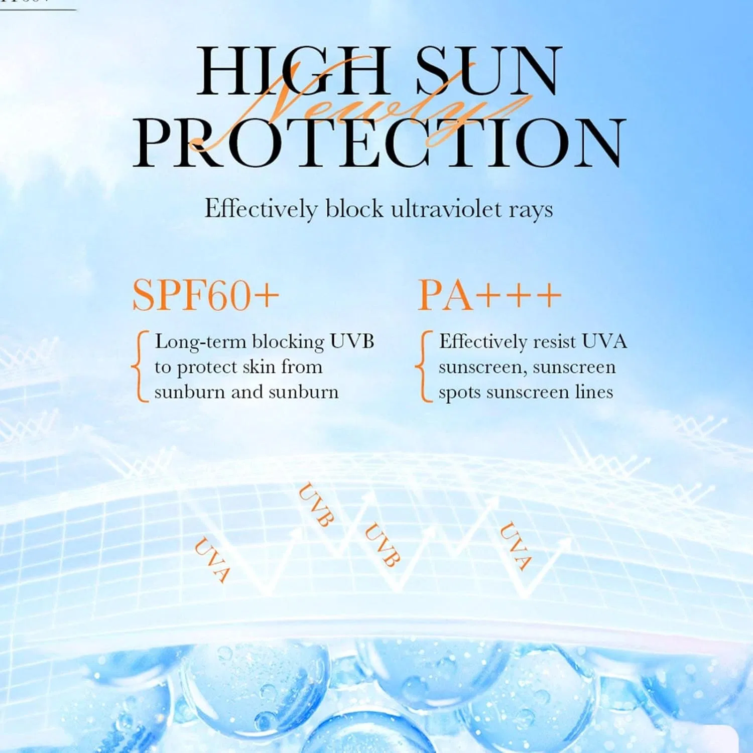 Солнцезащитный крем SPF 60+ Long Lasting Anti-Aging Moisturizer от Generic, белый, 58 г — фото 4