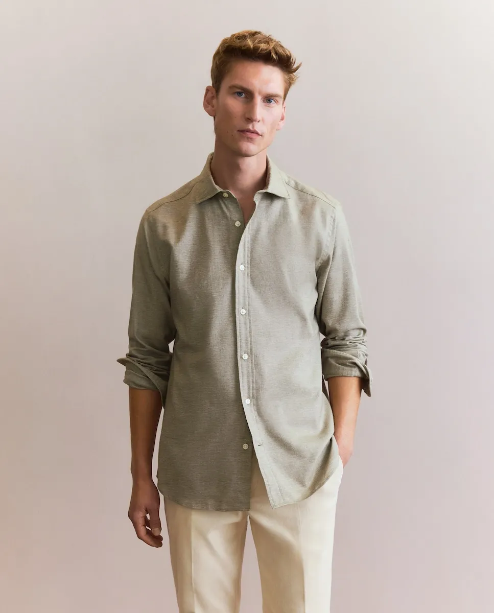 

Мужская спортивная рубашка из фланели с длинным рукавом Emidio Tucci, зеленый