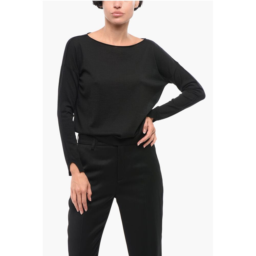 

Однотонный свитер из мериносовой шерсти Roberto Collina, Black