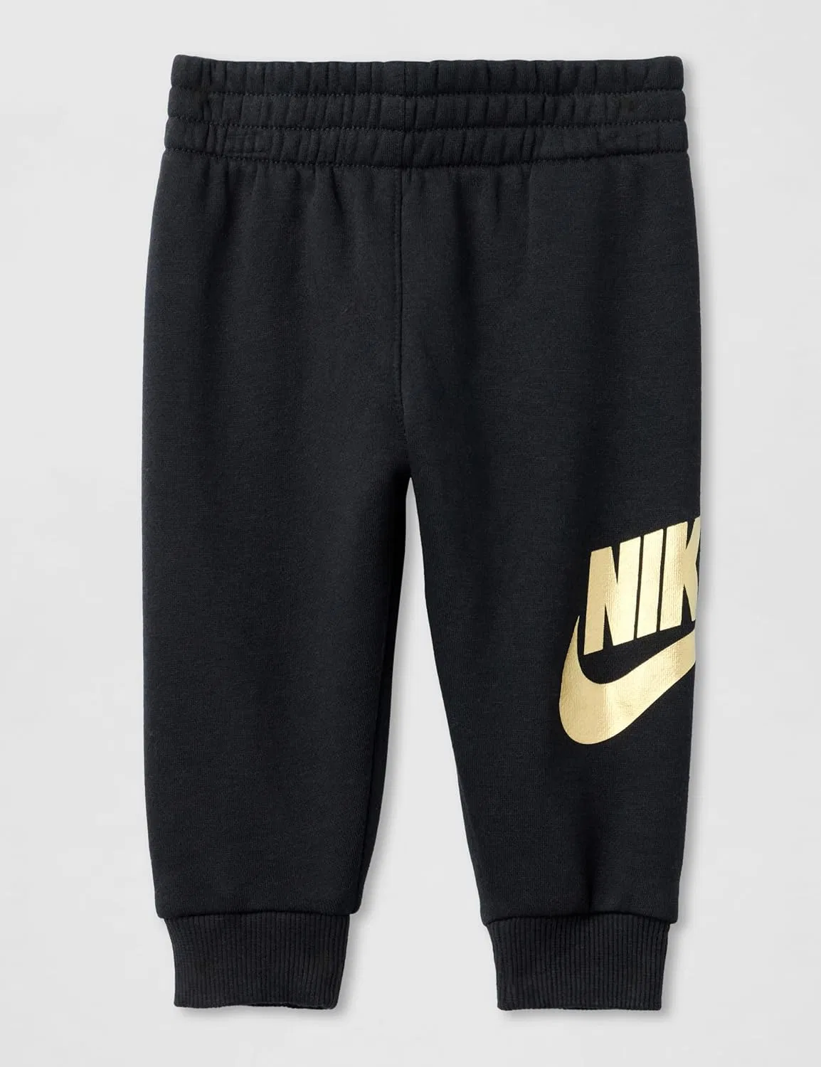 Детский спортивный костюм Nike Club Fleece, 2 предмета, черный/золотой — фото 4