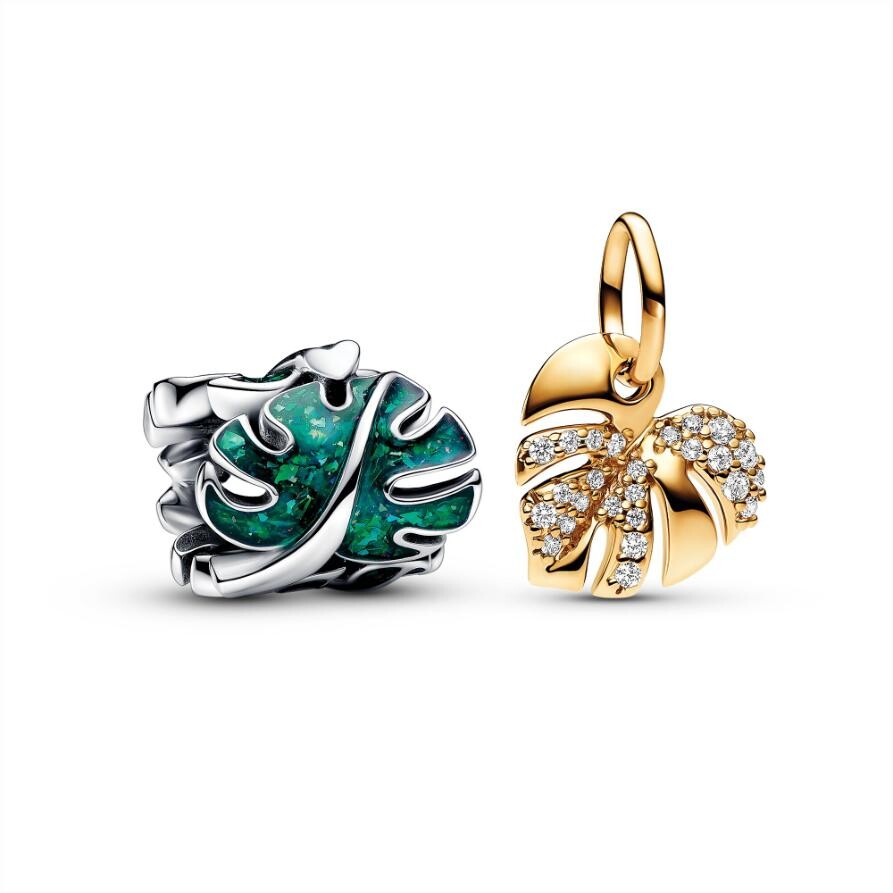 

Шарм Monstera Leaf Charm Duo Pandora, покрытие - золото